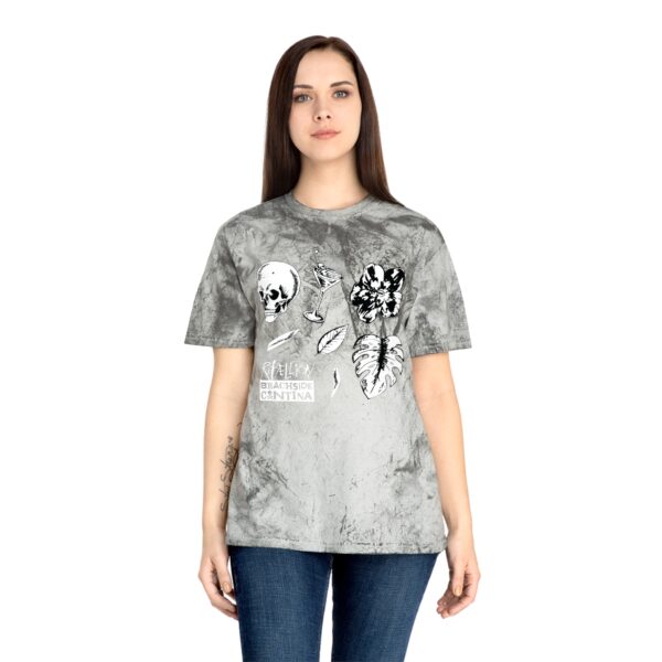 Unisex Color Blast Graphic T-Shirt - Trendy Skull and Floral Print - Image 4