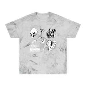 Unisex Color Blast Graphic T-Shirt - Trendy Skull and Floral Print