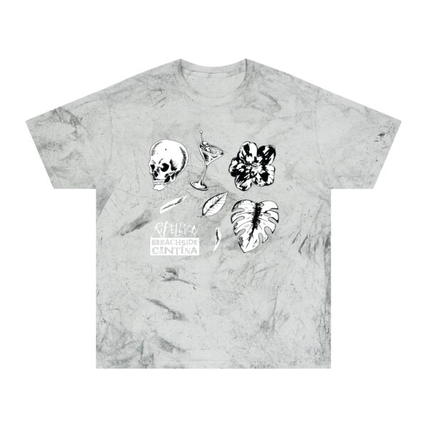 Unisex Color Blast Graphic T-Shirt - Trendy Skull and Floral Print
