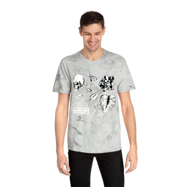 Unisex Color Blast Graphic T-Shirt - Trendy Skull and Floral Print - Image 3